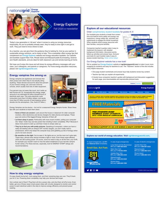 Energy Explorer e-newsletter