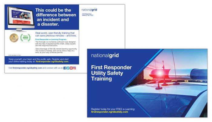 National Grid First Responder Utility Safety Training postcard – law enforcement