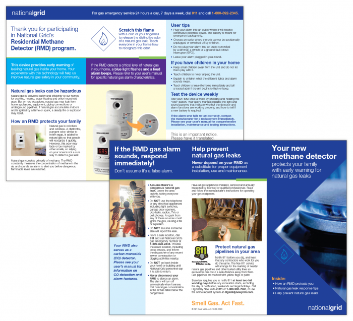 Residential methane detector brochure – UNY