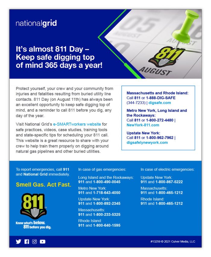811 Day email – 2021