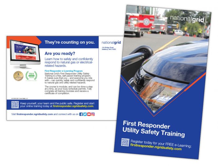 First Responder Utility Safety Training law enforcement postcard – large