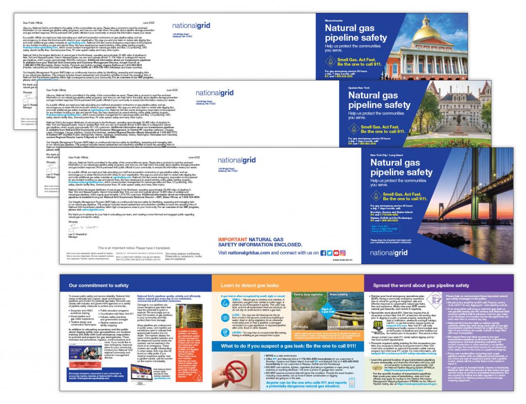 Public officials baseline mailers (June 2022) National Grid Pipeline
