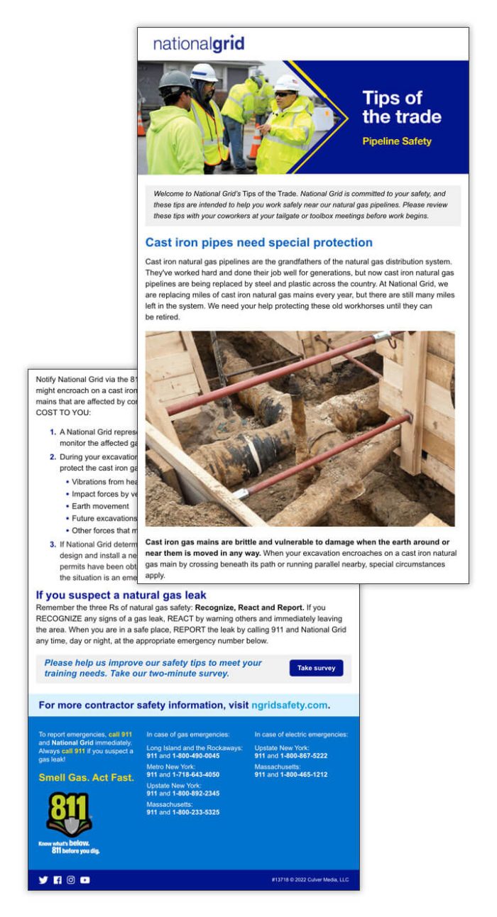Pipeline Safety Tips of the Trade – Cast iron pipes need special protection