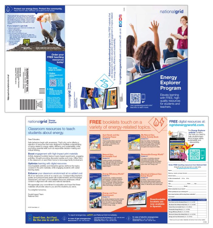 School mailer – gas and electric