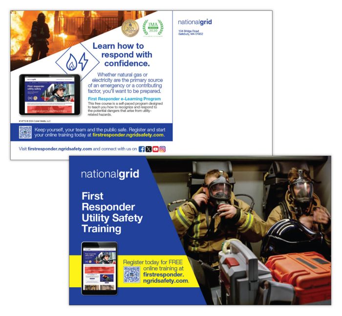 First Responder Utility Safety Training postcard