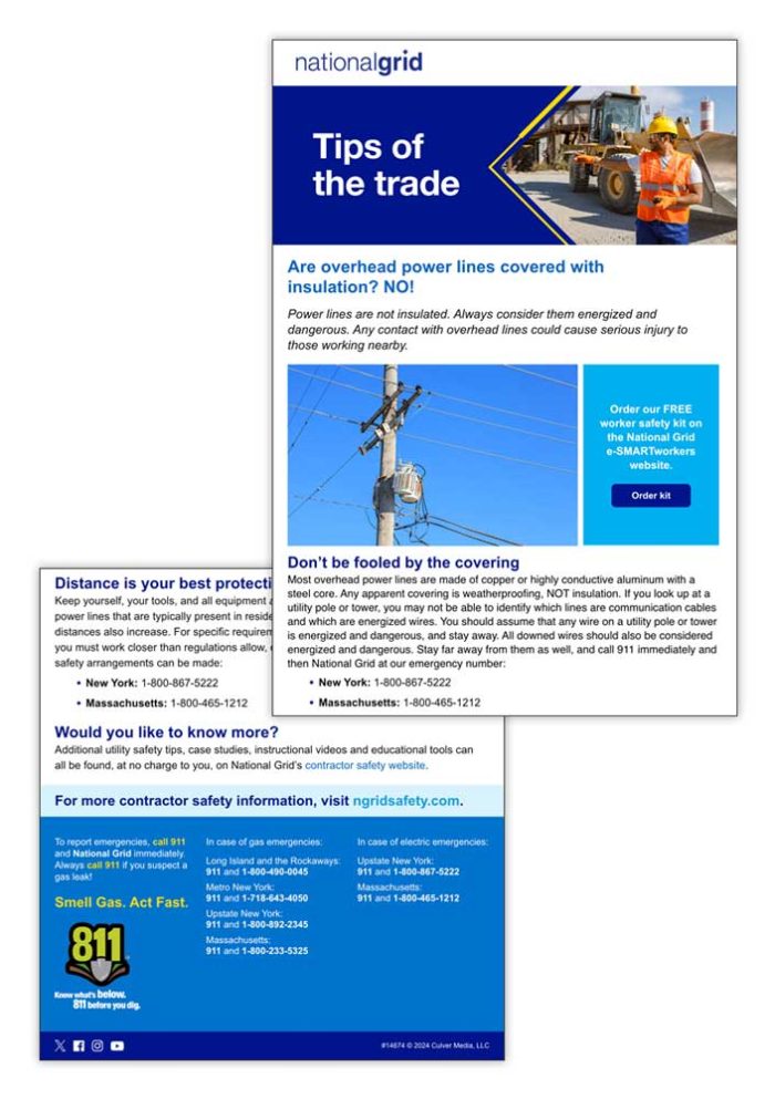 At-risk worker tips of the trade email – Are overhead power lines covered with insulation? NO!