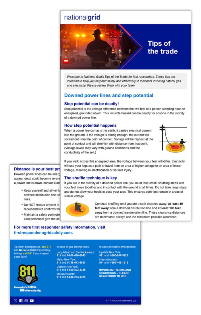 First responder tips of the trade email – Downed power lines and step potential