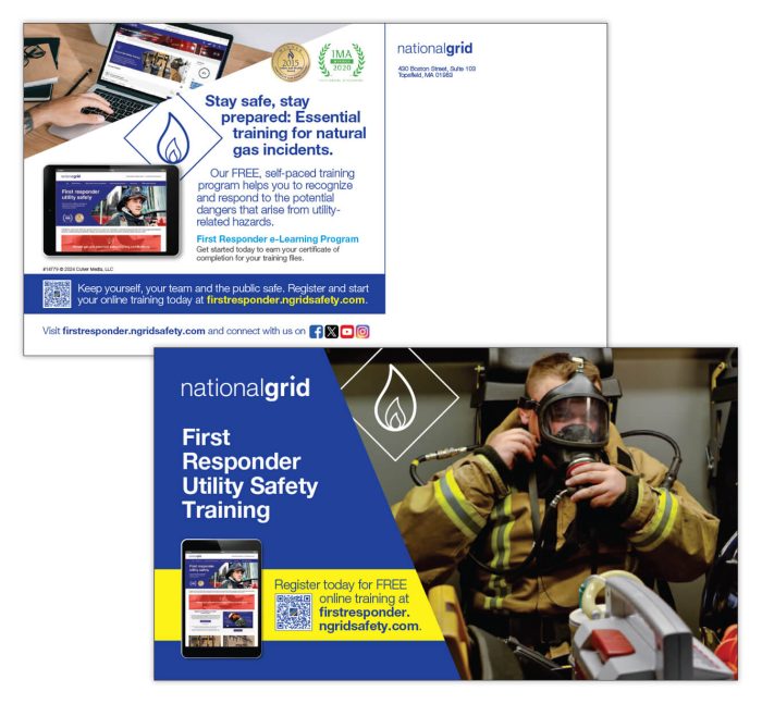 First Responder Utility Safety Training postcard