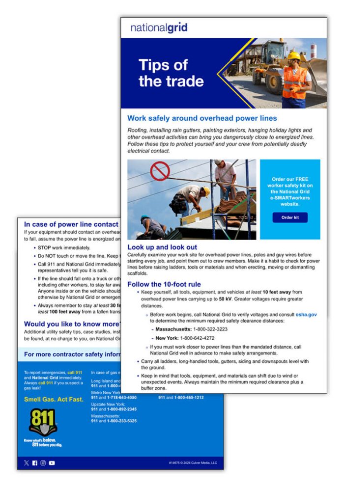 Work safely around overhead power lines