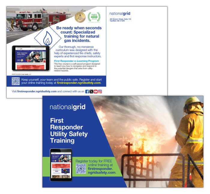 First Responder Utility Safety Training postcard