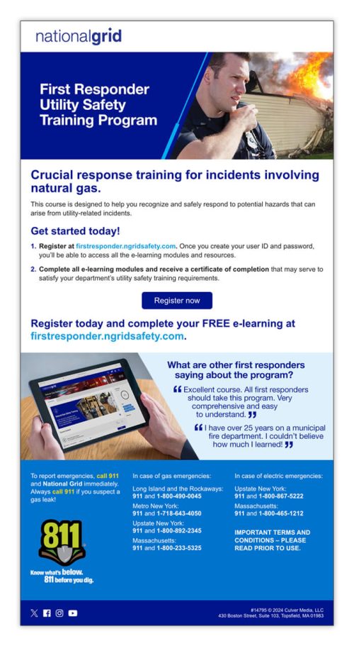 First Responder Utility Safety Training Program email