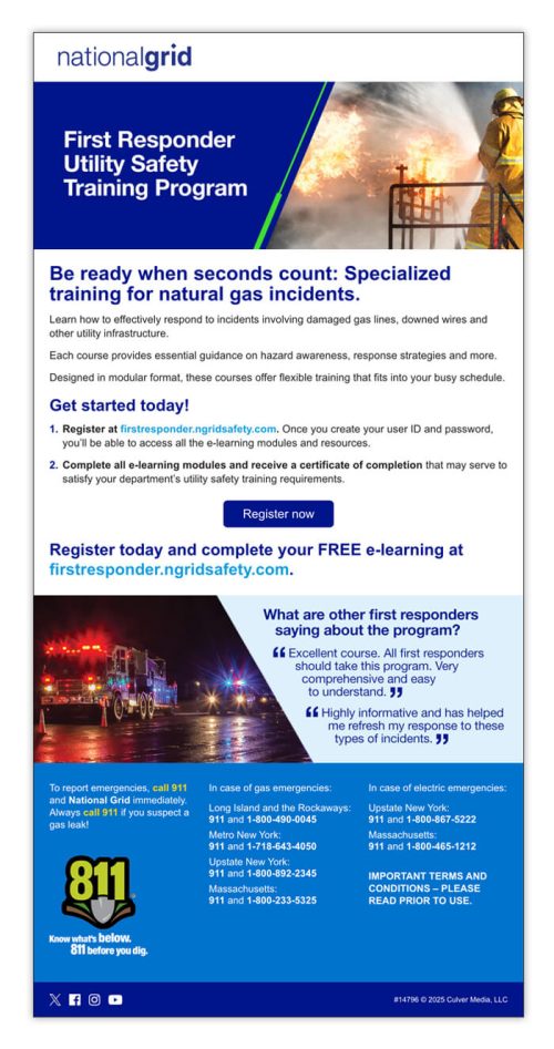 First Responder Utility Safety Training Program email