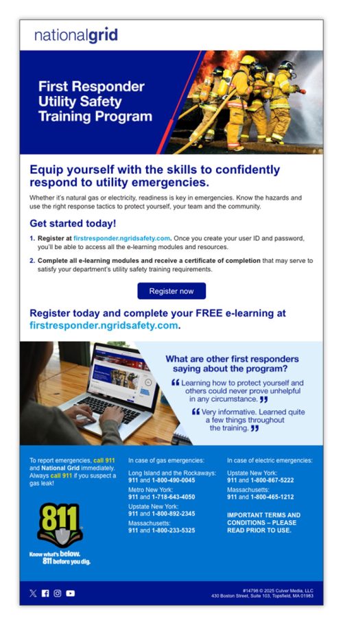 First Responder Utility Safety Training Program email