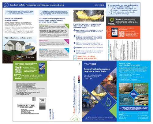 Cross bore gatefold brochure