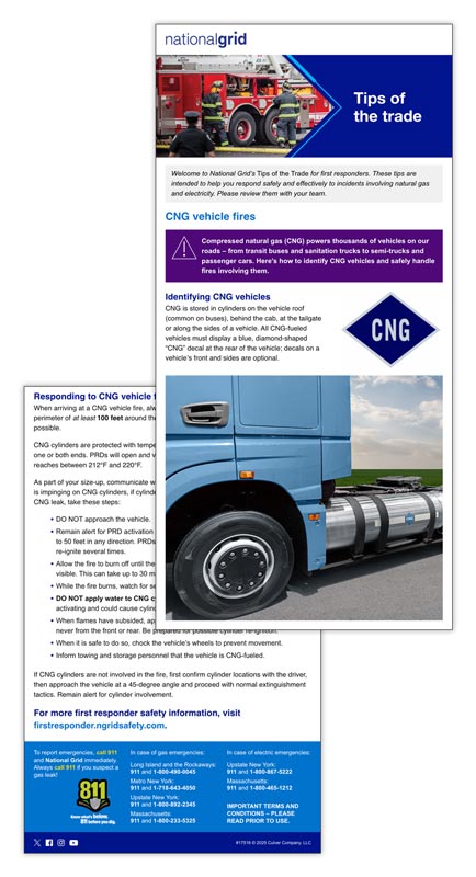 First responder tips of the trade email – CNG vehicle fires