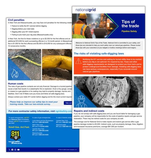Damage prevention tips of the trade email – The risks of violating safe‑digging laws