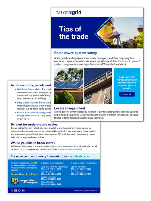 At-risk worker tips of the trade email – Solar power system safety