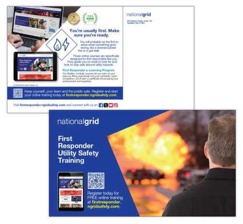 First Responder Utility Safety Training Program postcard