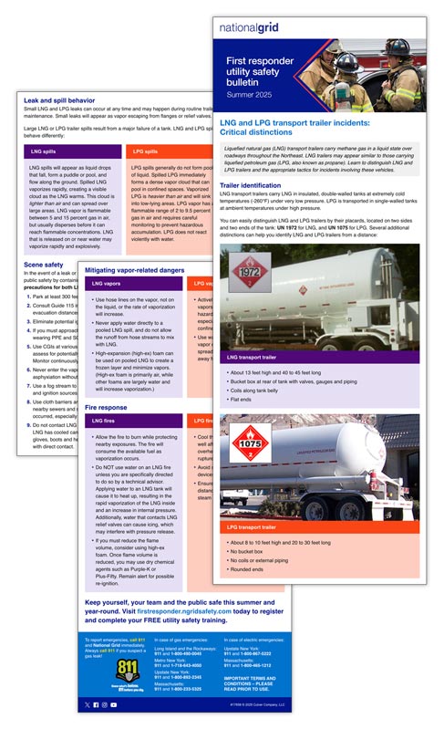 LNG and LPG transport trailer incidents: Critical distinctions