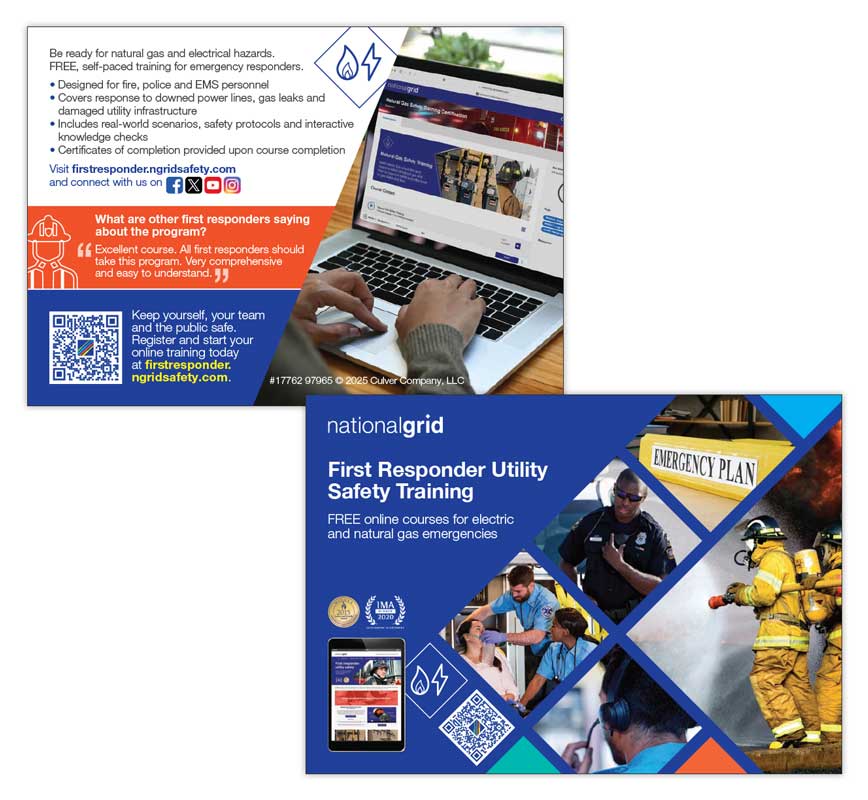 First responder leave-behind postcard