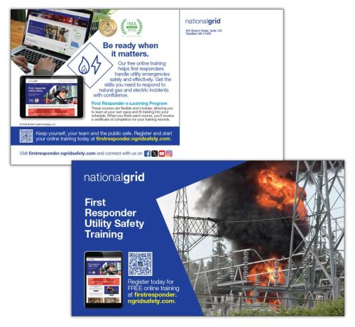 First Responder Utility Safety Training Program postcard