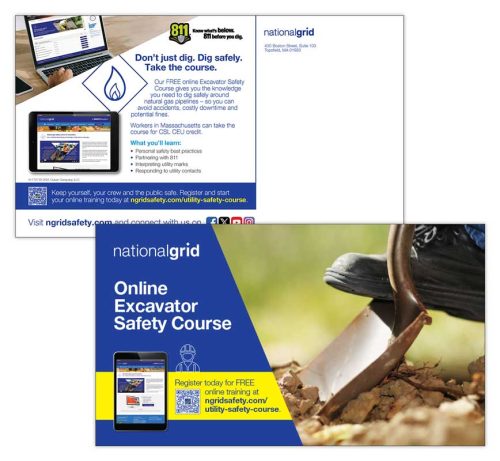 Online Excavator Safety Course Postcard