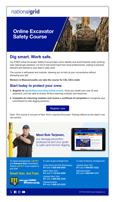 Online Excavator Safety Course email