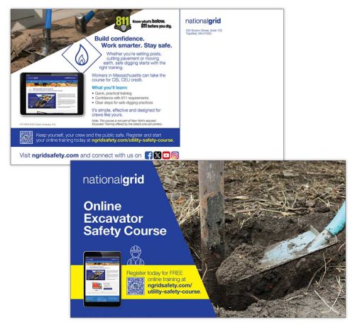 Online Excavator Safety Course Postcard