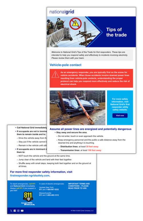 First responder tips of the trade email – Vehicle‑pole contact