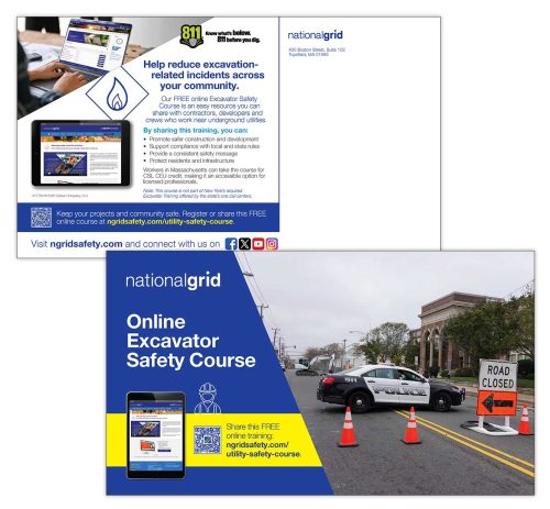 Online Excavator Safety Course Postcard