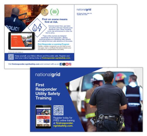 First Responder Utility Safety Training Program postcard