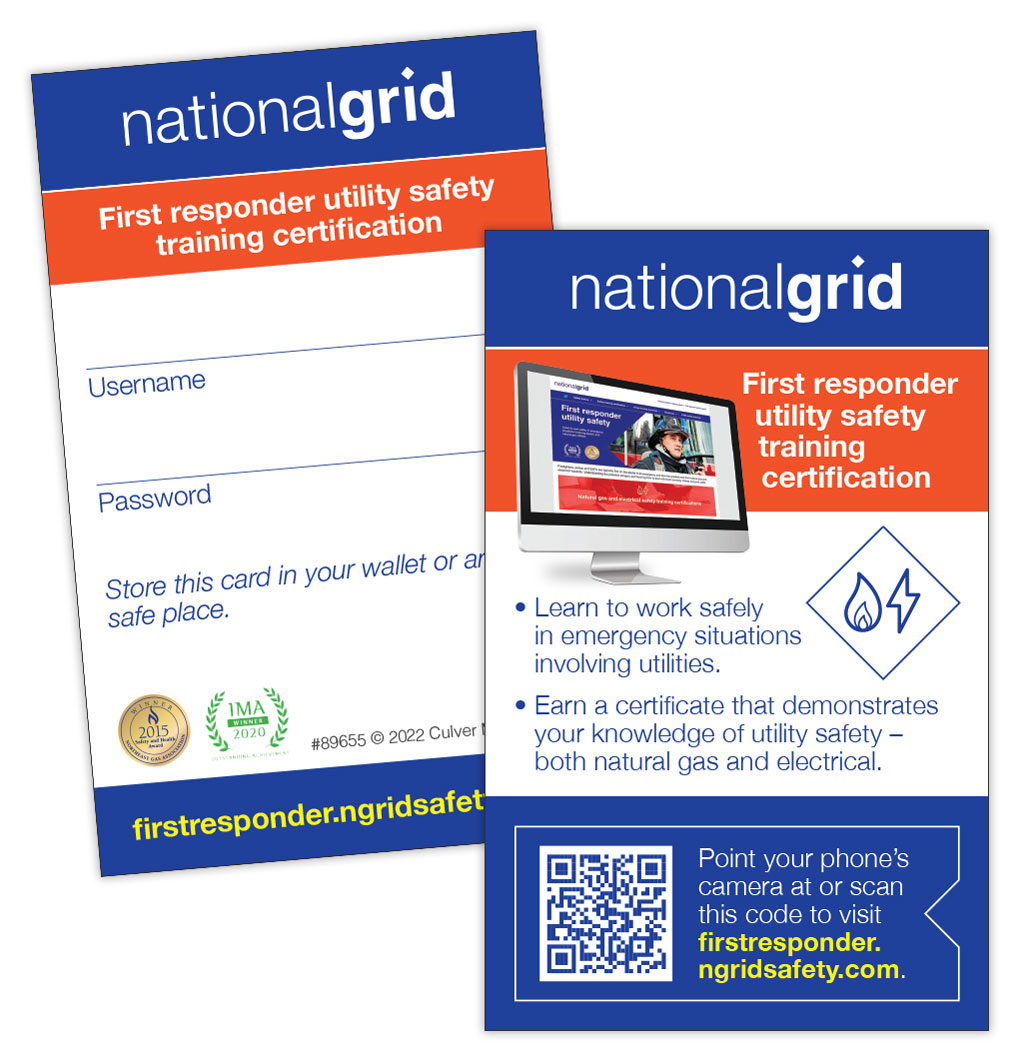 First Responder e-Learning wallet cards