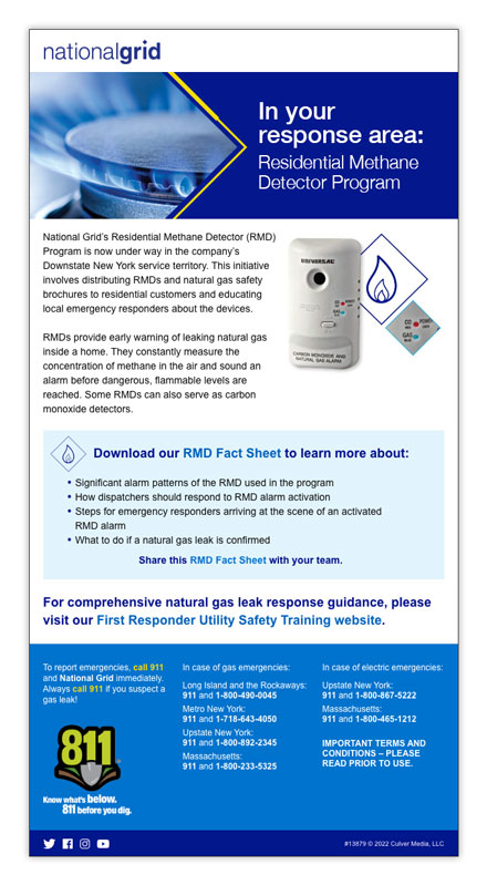 RMD email to First Responders