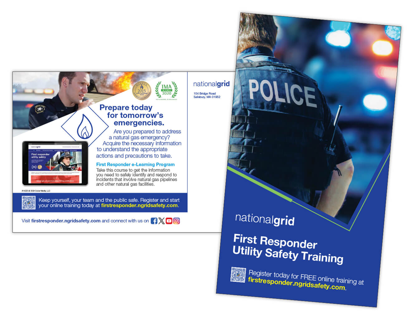 First Responder Utility Safety Training law enforcement postcard