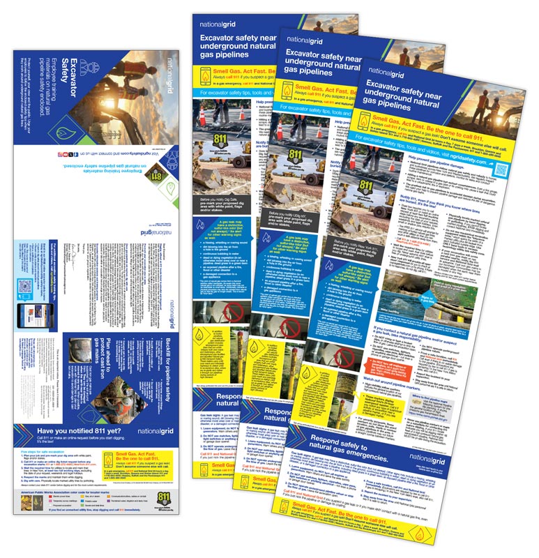 Excavator safety baseline mailers