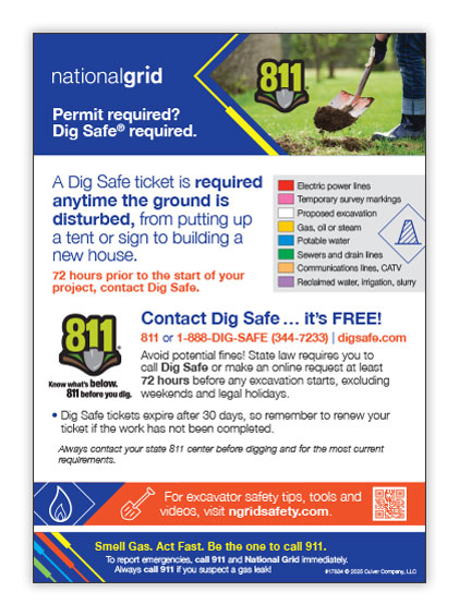 Dig Safe 811 card
